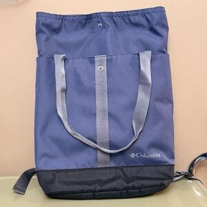 Columbia Navy Urban Lifestyle Backpack Convertible Tote w Shoulder Straps